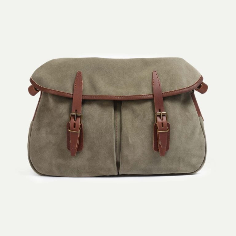 Bleu de Chauffe - Musette du Pêcheur M  / Cuir Velours - Tilleul - new