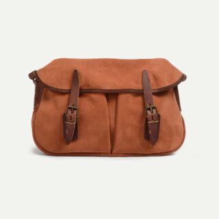 Bleu de Chauffe - Musette du Pêcheur S / Cuir Velours  Capucine