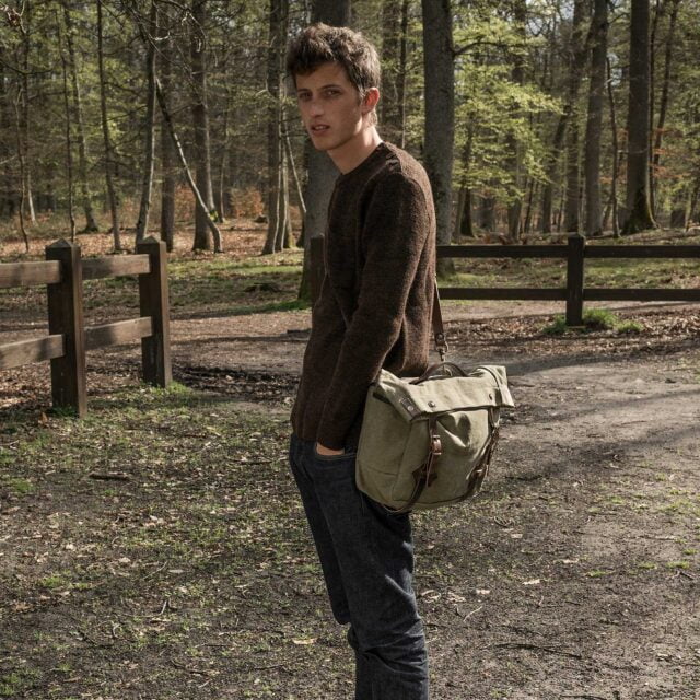 Bleu De Chauffe - Musette Gaston - Kaki foncé stonewashed