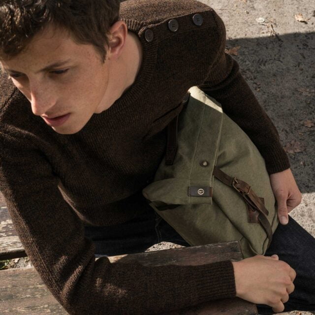 Bleu De Chauffe - Musette Gaston - Kaki foncé stonewashed