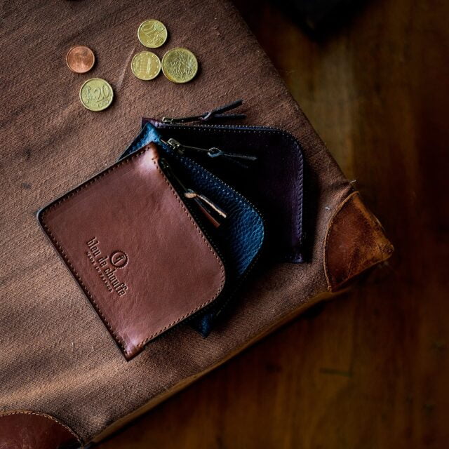 Bleu De Chauffe - Porte monnaie zippé As / M - Brun ambré