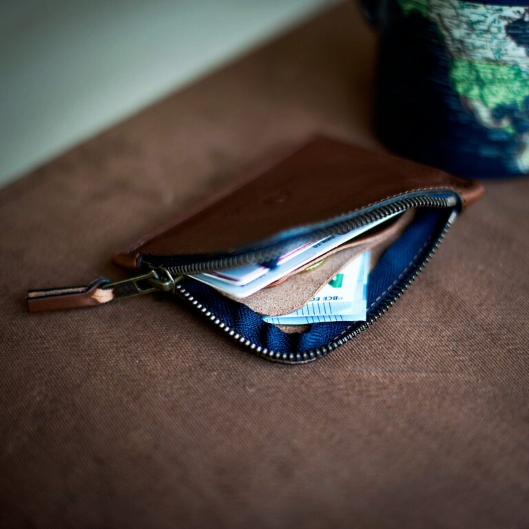 Bleu De Chauffe - Porte monnaie zippé As / M - Brun ambré