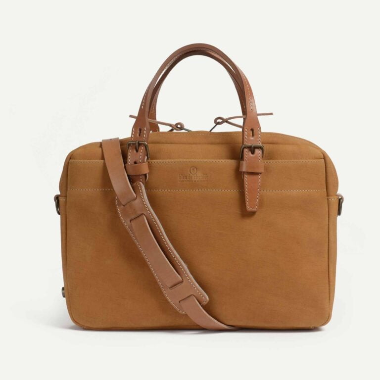 Bleu de Chauffe - Sac business Folder - Miel / Cuir Waxé - new