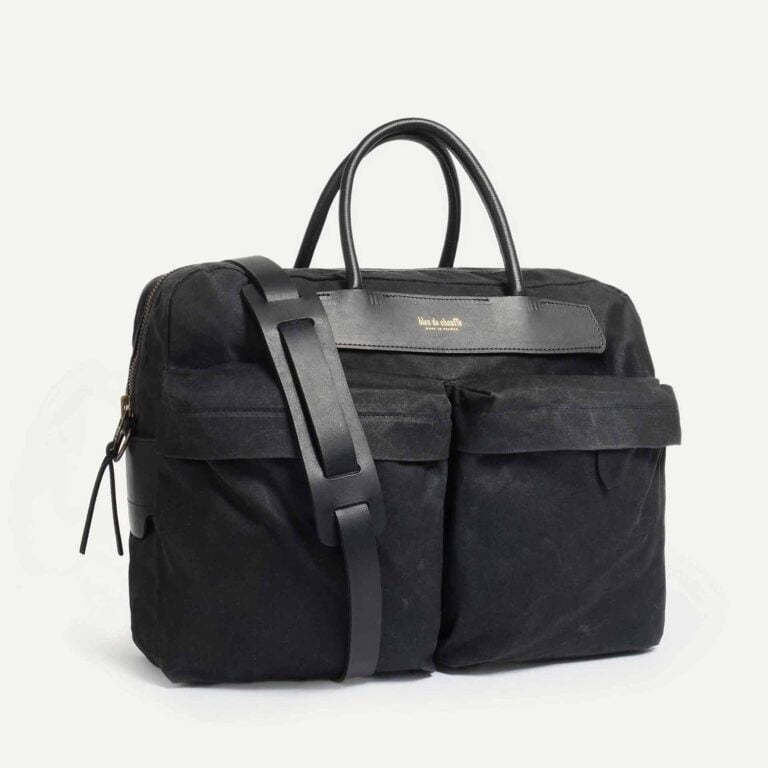 Bleu De Chauffe - Sac business Hélios - Noir waxé