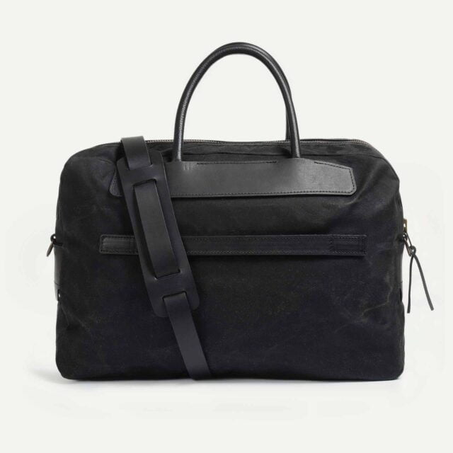 Bleu De Chauffe - Sac business Hélios - Noir waxé