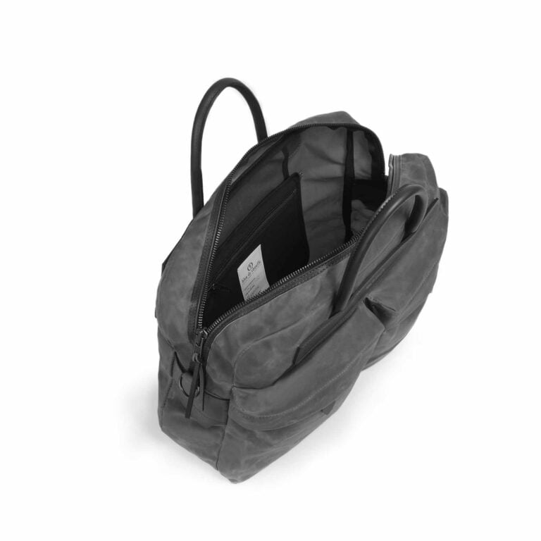 Bleu De Chauffe - Sac business Hélios - Noir waxé