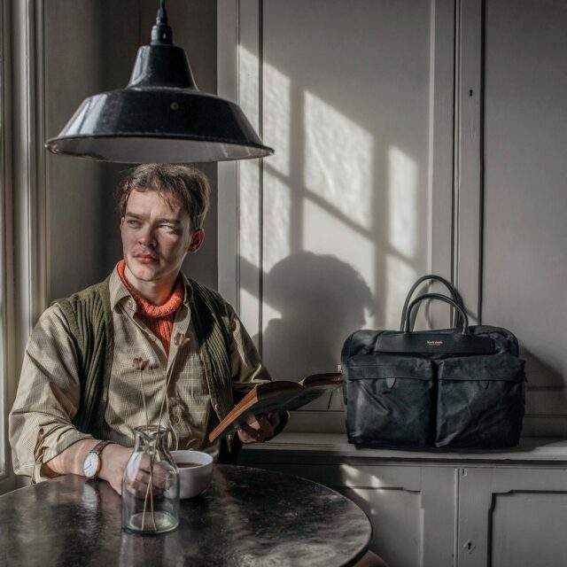 Bleu De Chauffe - Sac business Hélios - Noir waxé