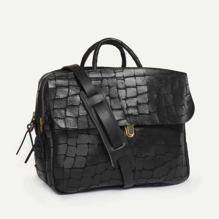Bleu de Chauffe - Sac business Zeppo Croco - Noir - new