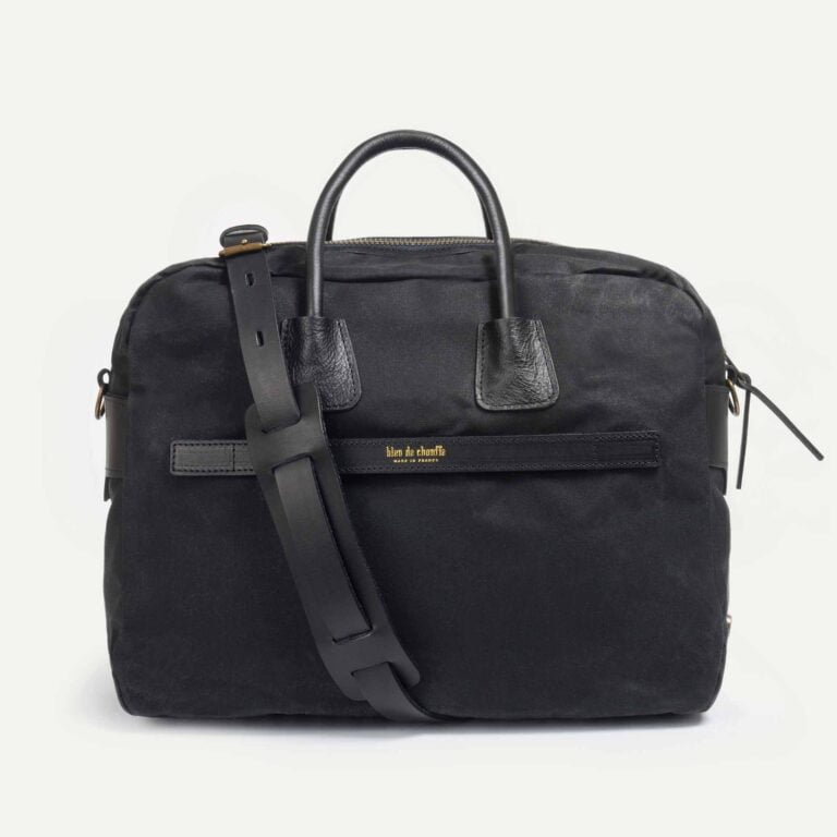 Bleu De Chauffe - Sac business Zeppo - Noir Waxé