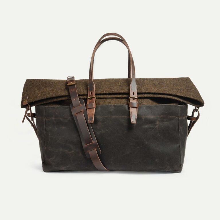 sac de voyage cabine kaki waxe tweed Bleu de Chauffe - Sac de voyage Cabine - Kaki waxé Tweed - new