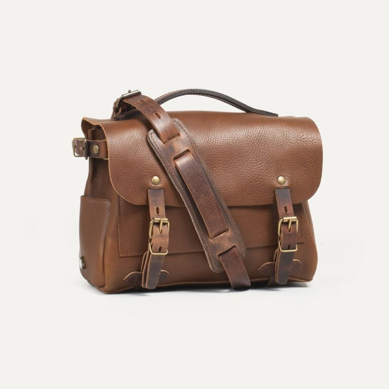 Bleu De Chauffe - Sac Postier Eclair S - Brun ambré