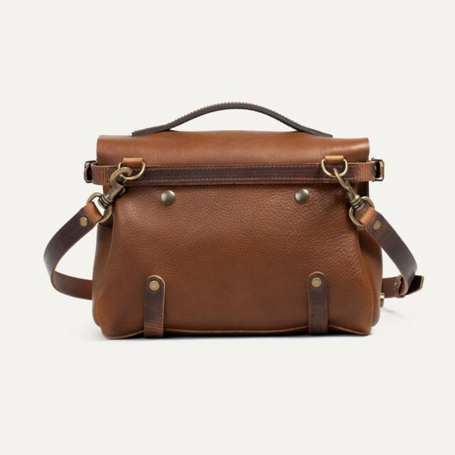 Bleu De Chauffe - Sac Postier Eclair S - Brun ambré