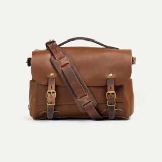 Bleu de Chauffe - Sac Postier Eclair S – Brun ambré
