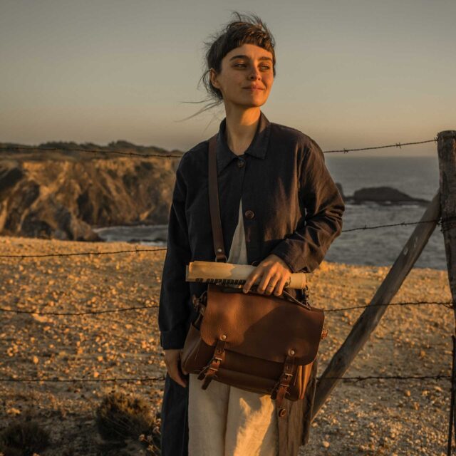 Bleu De Chauffe - Sac Postier Eclair S - Brun ambré