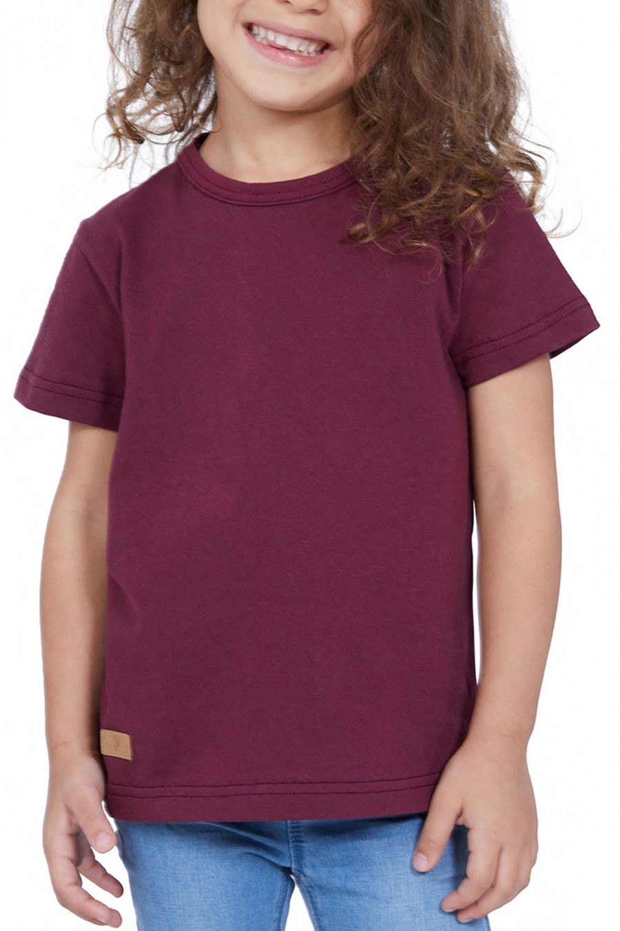 t shirt enfant manches courtes col rond bordeaux made in france coton bio Le t-shirt Propre - Le t-shirt enfant fabriqué en France - Bordeaux