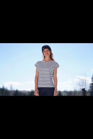 Le t-shirt Propre - Le t-shirt fabriqué en France  Marinière blanc