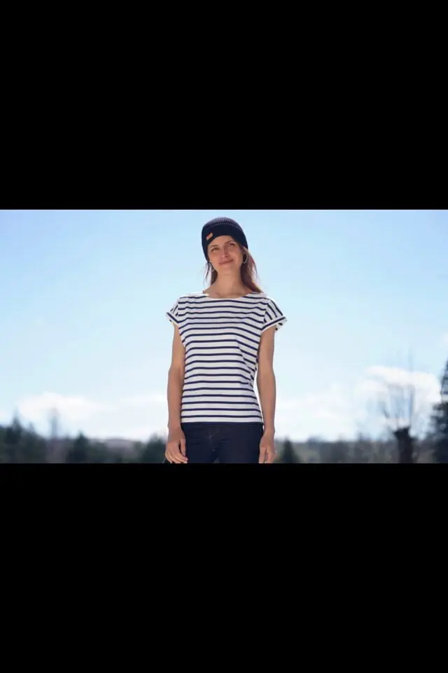 Le t-shirt Propre - Le t-shirt fabriqué en France – Marinière blanc