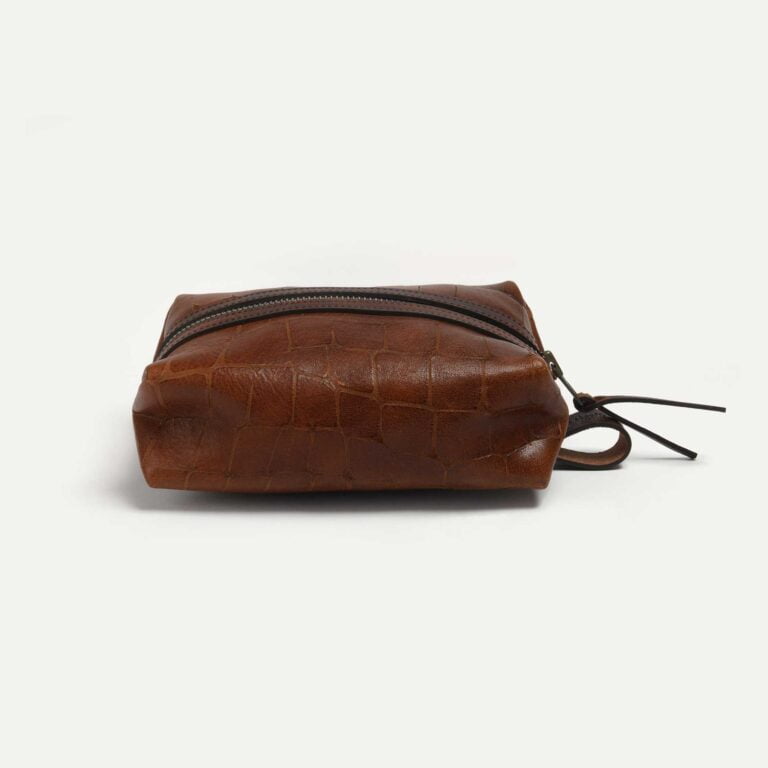 Bleu De Chauffe - Trousse de toilette ZAZOU - Pain Brûlé Croco