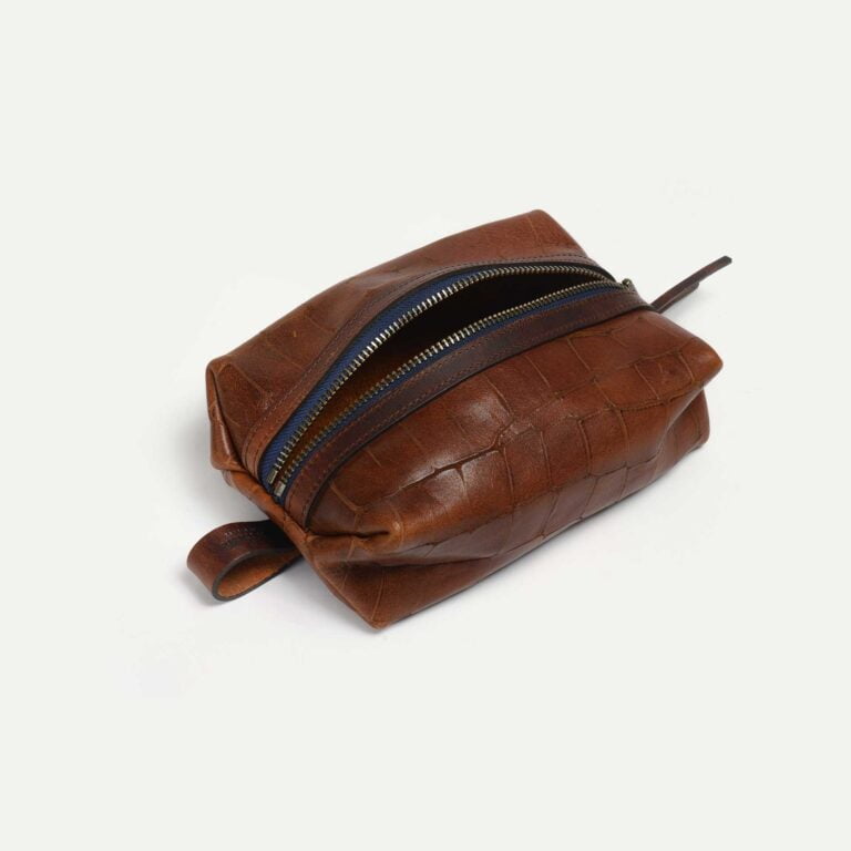 Bleu De Chauffe - Trousse de toilette ZAZOU - Pain Brûlé Croco