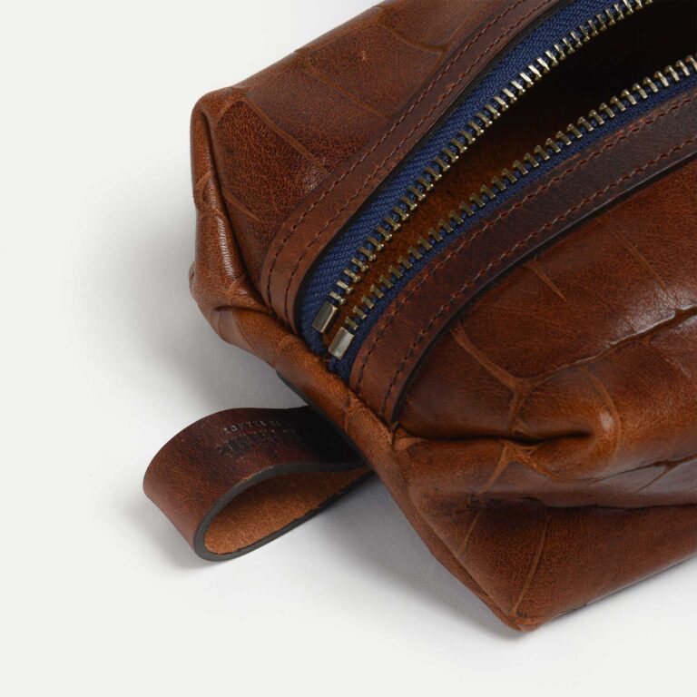 Bleu De Chauffe - Trousse de toilette ZAZOU - Pain Brûlé Croco