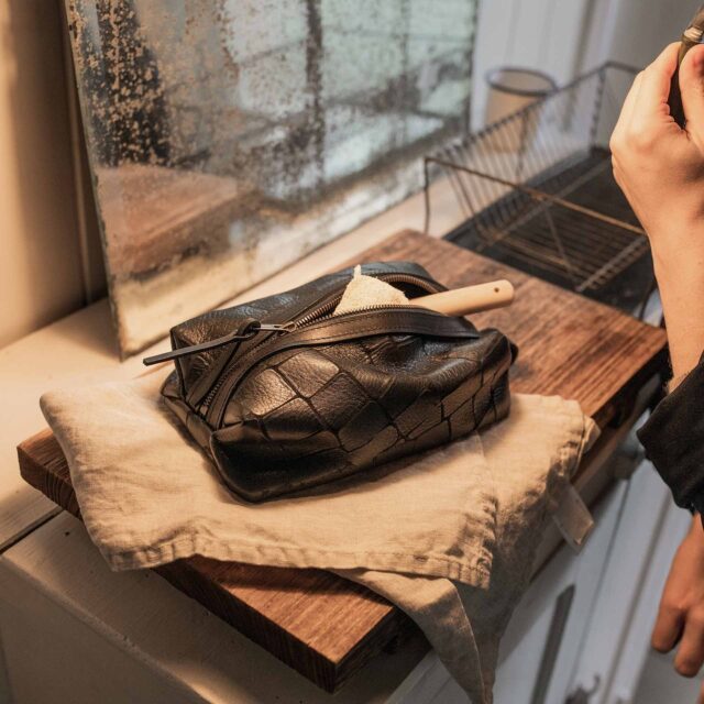 Bleu De Chauffe - Trousse de toilette Zazou - Noir croco