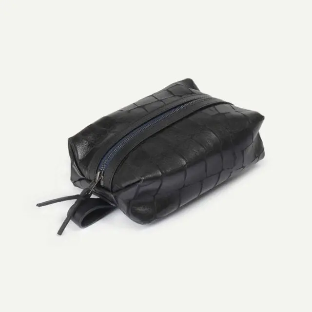 Bleu de Chauffe - Trousse de toilette Zazou – Noir croco