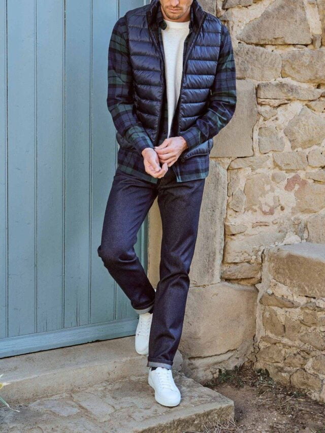 1083 - JEANS SELVEDGE AJUSTE 103N coton bio indigo brut Homme