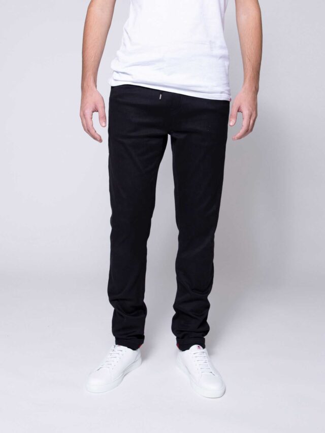 1083 - JOGGJEANS AJUSTE 113N coton bio microdenim doubleflex uni noir