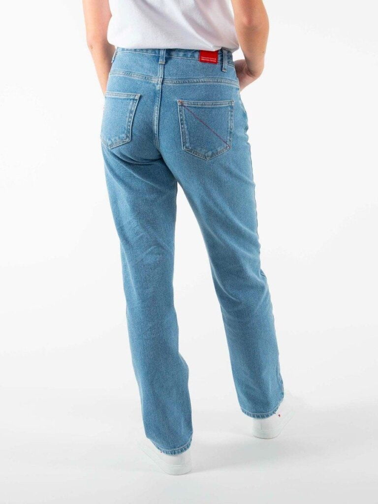 1083 - JEANS DROIT 201N DELAVE coton bio indigo clair