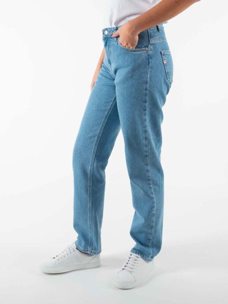 1083 - JEANS DROIT 201N DELAVE coton bio indigo clair