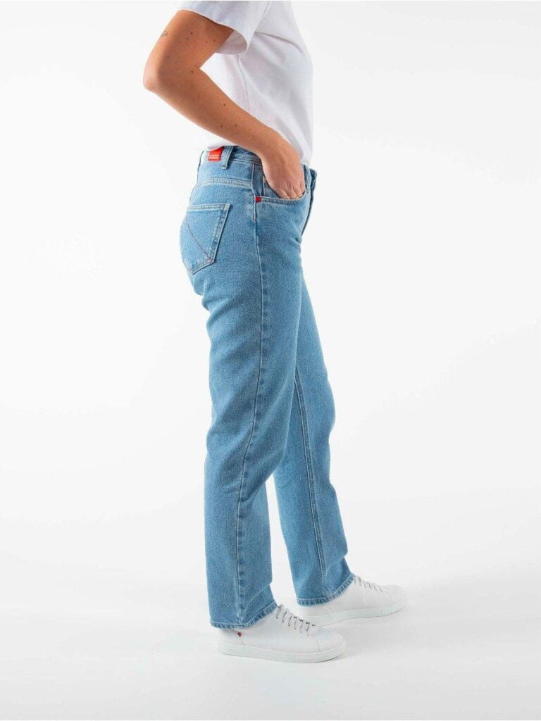 1083 - JEANS DROIT 201N DELAVE coton bio indigo clair