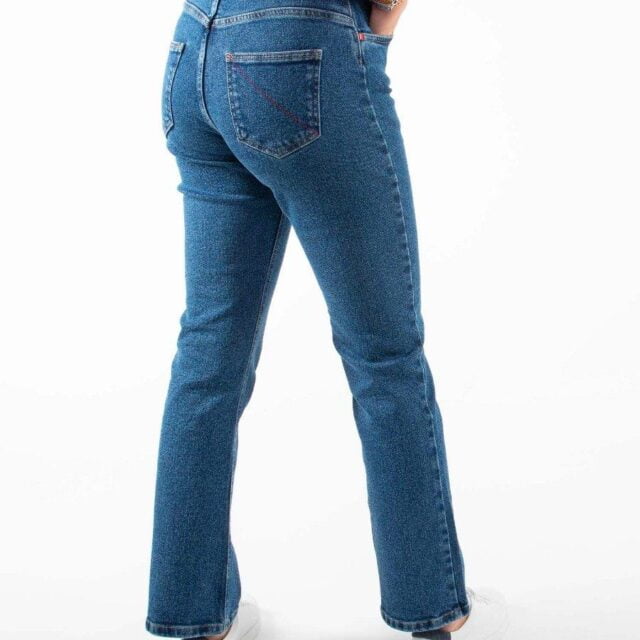 1083 - JEANS BOOTCUT 202N DELAVE coton bio superdenim flex indigo ocean Femme