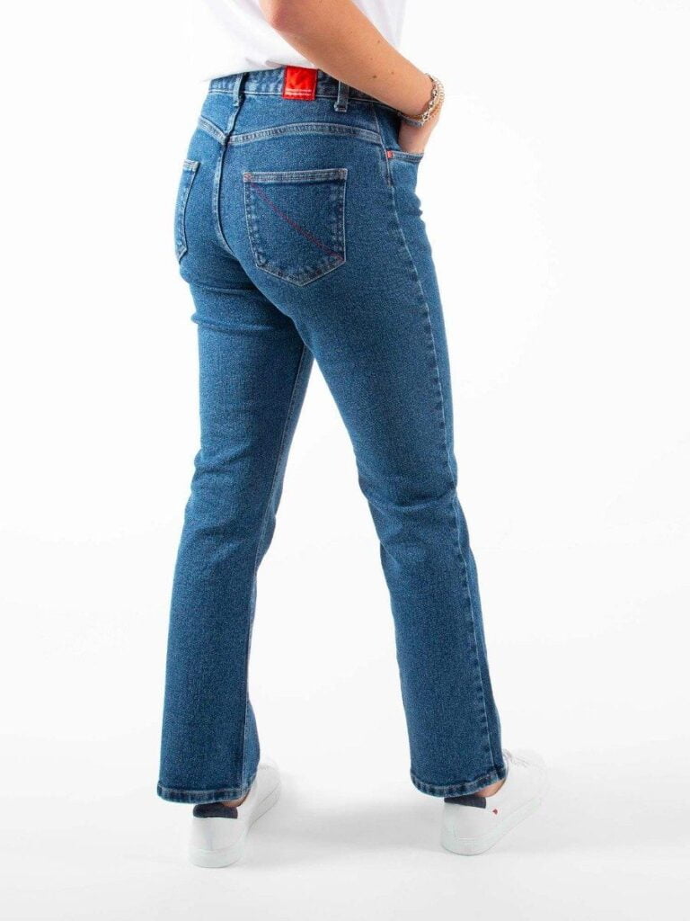 1083 - JEANS BOOTCUT 202N DELAVE coton bio superdenim flex indigo ocean Femme