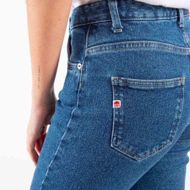 1083 - JEANS BOOTCUT 202N DELAVE coton bio superdenim flex indigo ocean Femme