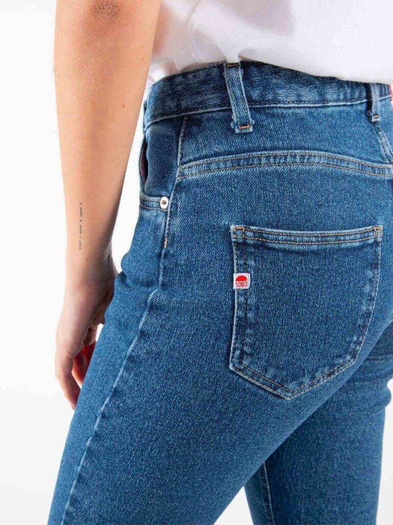 1083 - JEANS BOOTCUT 202N DELAVE coton bio superdenim flex indigo ocean Femme
