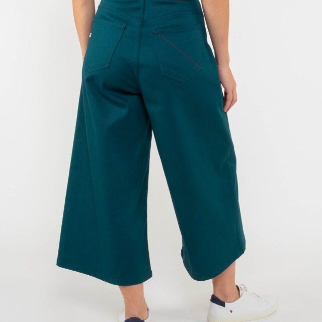 1083 - JUPE CULOTTE 210H coton bio filidenim flex uni bleu canard Femme