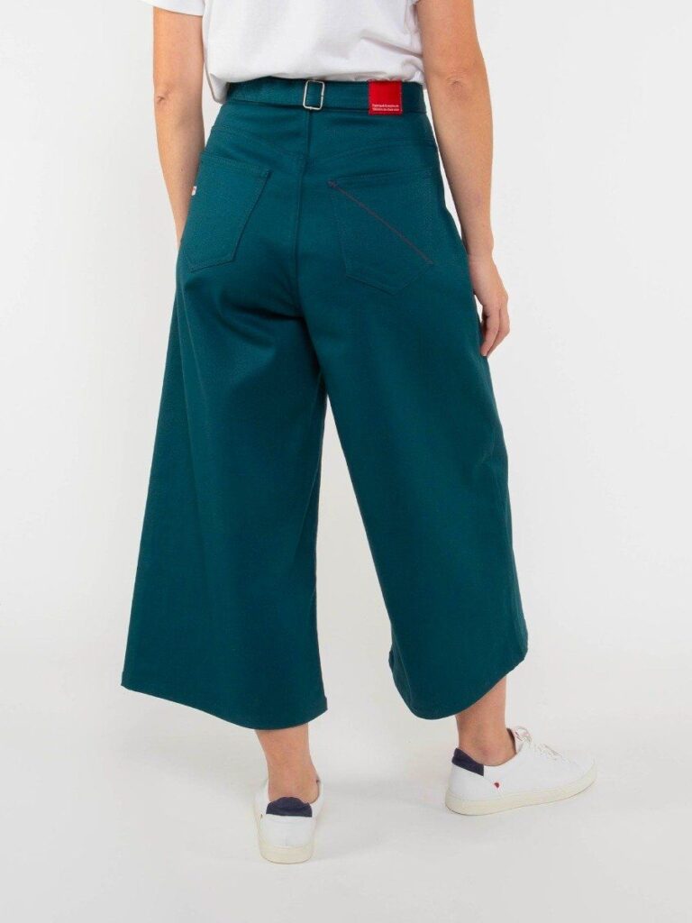 1083 - JUPE CULOTTE 210H coton bio filidenim flex uni bleu canard Femme