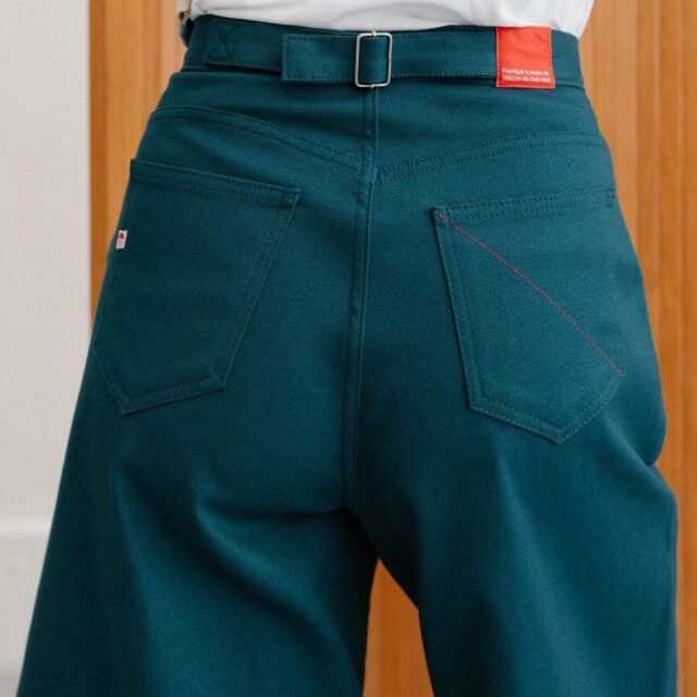 1083 - JUPE CULOTTE 210H coton bio filidenim flex uni bleu canard Femme