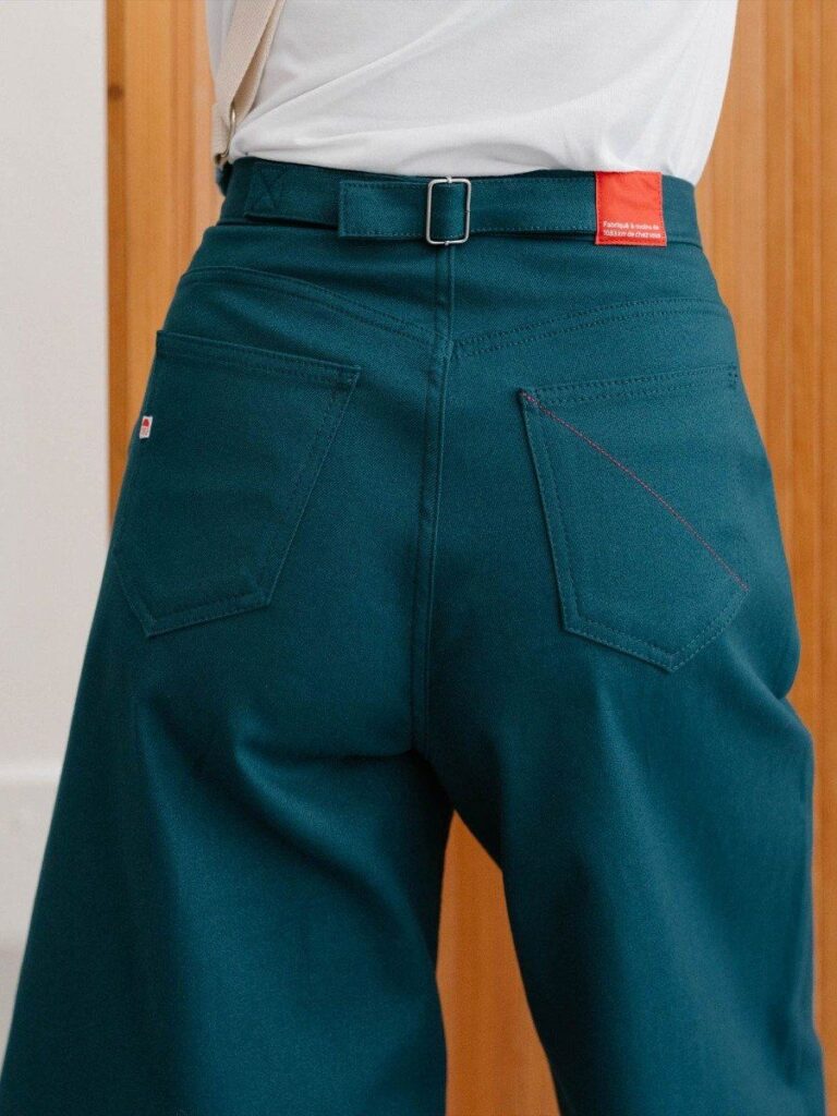 1083 - JUPE CULOTTE 210H coton bio filidenim flex uni bleu canard Femme