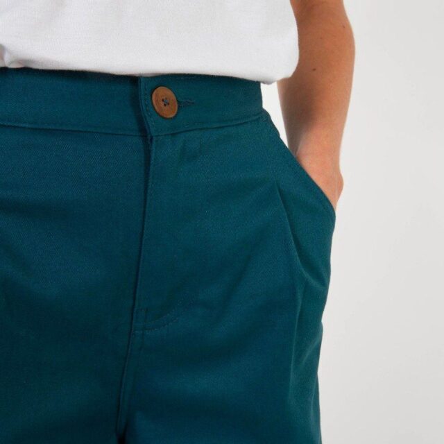 1083 - JUPE CULOTTE 210H coton bio filidenim flex uni bleu canard Femme