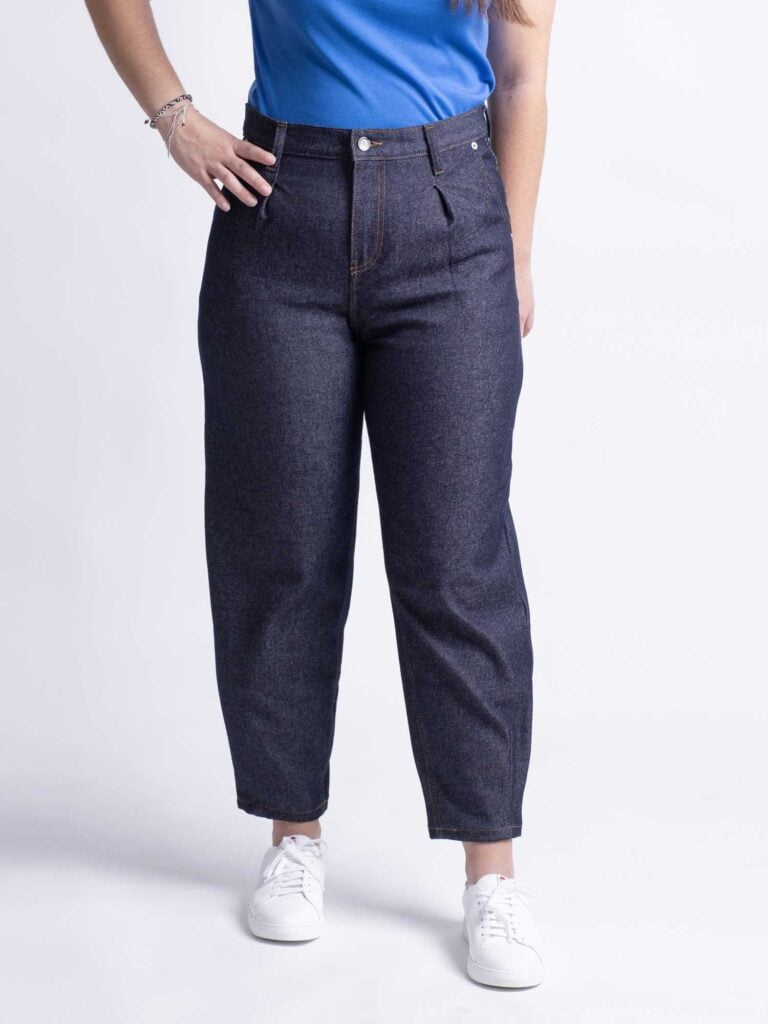 1083 - JEANS BALLON 218H flex coton bio indigo brut