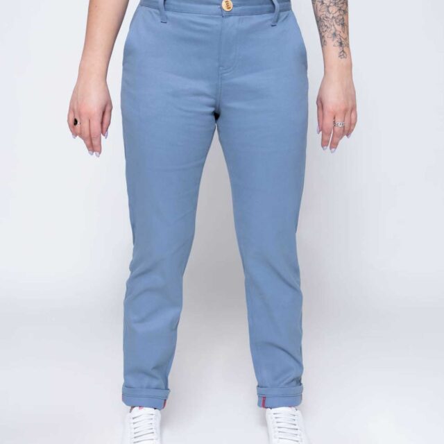 1083 - CHINO AJUSTE 263N coton bio filidenim flex uni bleu horizon Femme