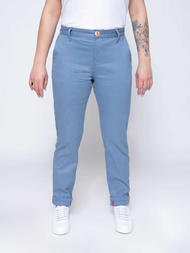 1083 - CHINO AJUSTE 263N coton bio filidenim flex uni bleu horizon Femme