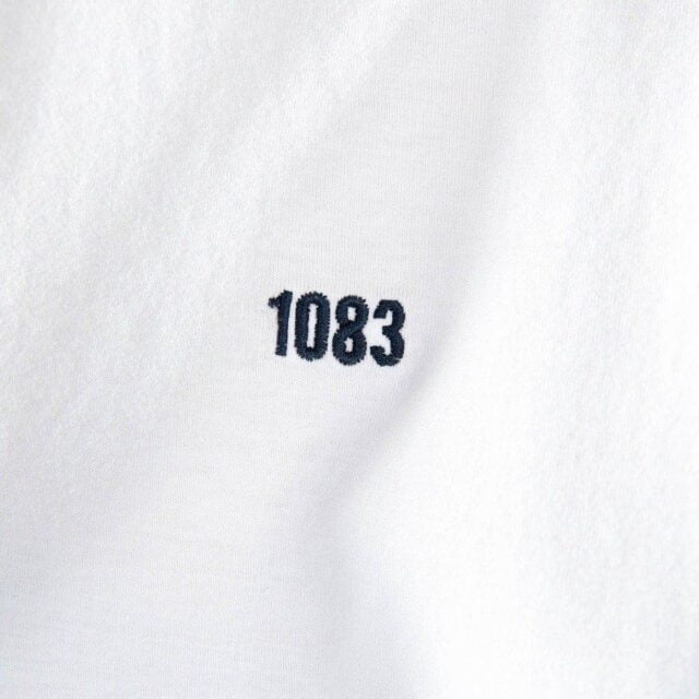 1083 - T-SHIRT BRODE 304 DROIT coton bio blanc Homme