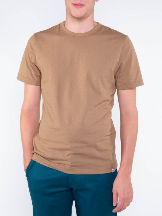 304 x00 00co1xxxxxx beige 01 1083 - T-SHIRT DROIT 304 UNI coton bio moka Homme