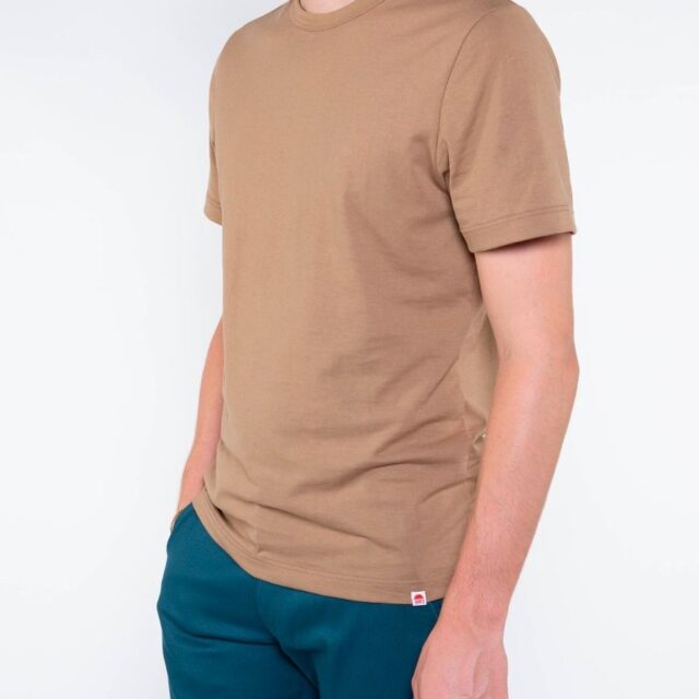 1083 - T-SHIRT DROIT 304 UNI coton bio moka Homme