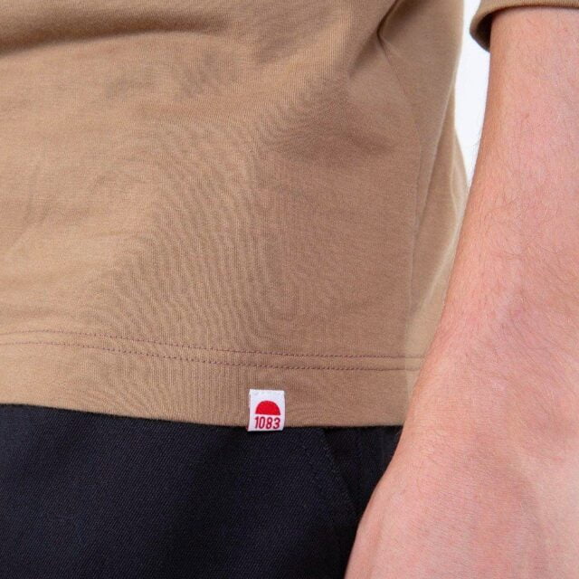 1083 - T-SHIRT MANCHES LONGUES DROIT 305 UNI coton bio moka Homme