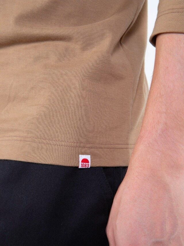 1083 - T-SHIRT MANCHES LONGUES DROIT 305 UNI coton bio moka Homme