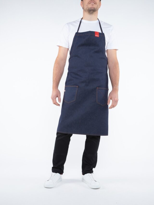 1083 - TABLIER JEANS 820 coton bio superdenim bleu Unisexe