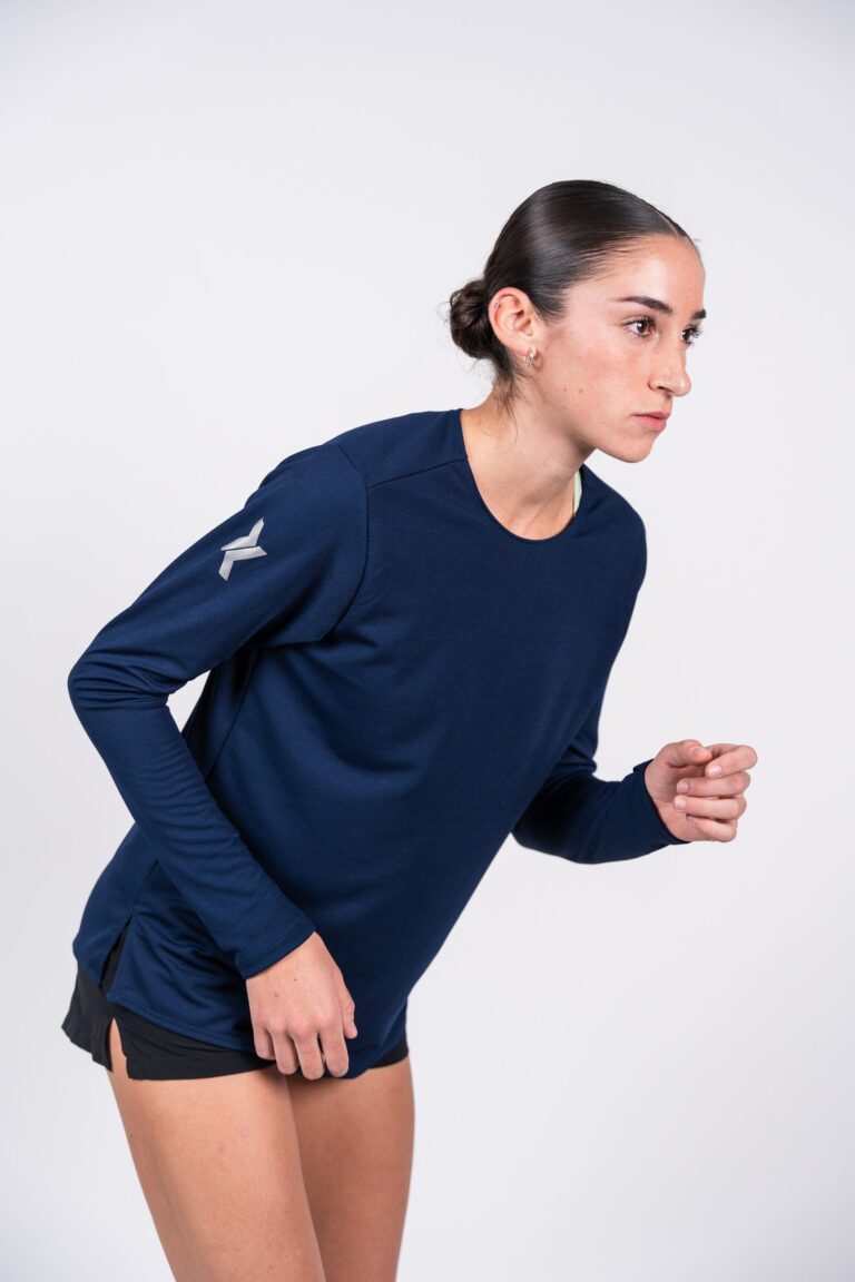 Sensus - T-shirt Femme Sensus ADN LONG Bleu 2.24 kgCo2eq - Made in France et recyclé (En stock)